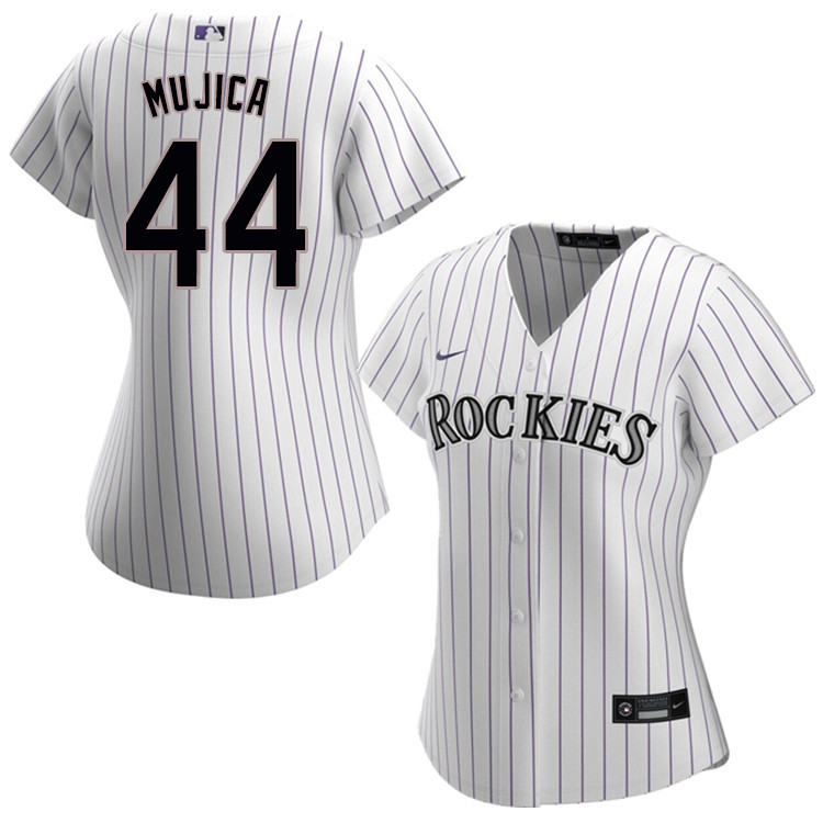 Nike Women #44 Jose Mujica Colorado Rockies Baseball Jerseys Sale-White